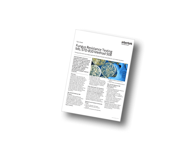 MIL-STD 810 Fungus Testing Method 508 | Fact Sheet