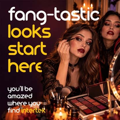 Two women applying monster makeup